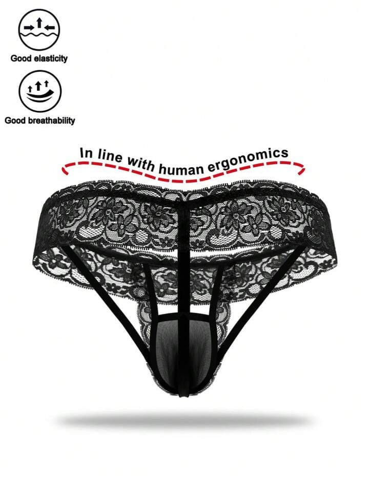 Noir Lace Sculpt Thong